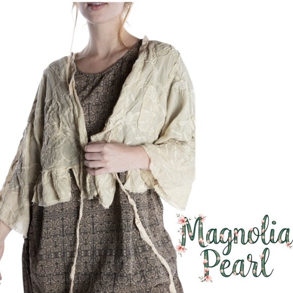 Magnolia Pearl “Lise Lotte” Style Piano Shawl Jacket OSFM JACKET 342 ANWHT RARE - Picture 8 of 10